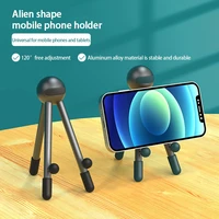 spaceman mobile phone holder desktop tablet stand metal tripod live video stand 120%c2%b0rotating aluminum alloy mobile phone holder