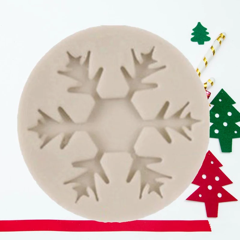 5 размеров 3D рождественские украшения снежинка кружево шоколадная вечеринка