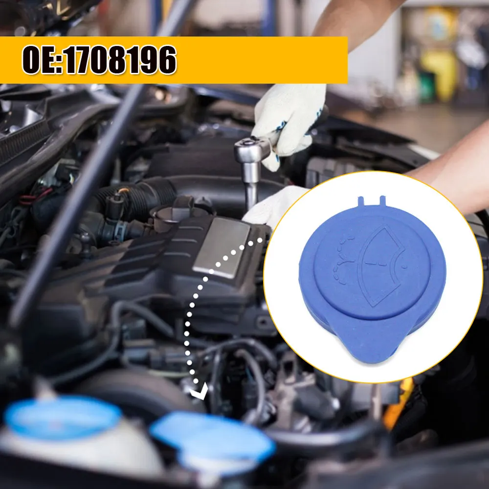 

1x Blue Car Windshield Wiper Reservoir Washer Bottle Cap Lid Top Car Windscreen Washer Cap Replacement Part Fit For Ford Focus