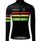 Осенняя велосипедная футболка BORCMC с длинными рукавами, одежда, летние мужские велосипедные рубашки, дешевая быстросохнущая велосипедная футболка, Спортивная длинная велосипедная рубашка