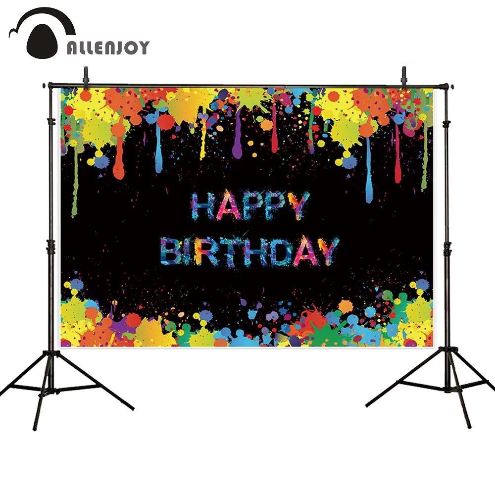 

Allenjoy Birthday Art Party Graffiti photo backdrop baby shower party background photophone photocall decoration wallpaper