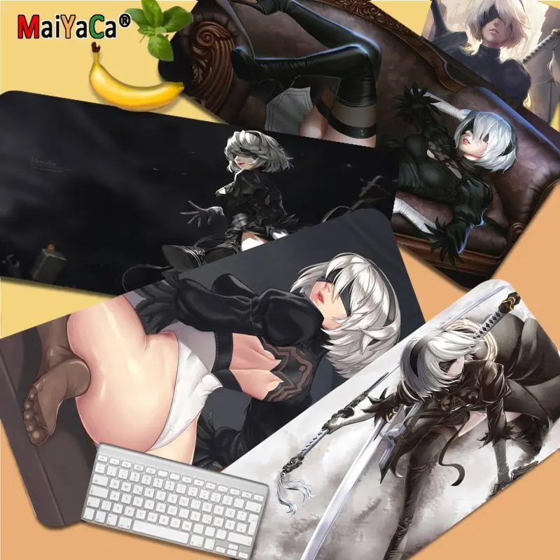 

NieR Automata Cool Fashion Natural Rubber Gaming Mousepad Desk Mat Size For Big CSGO Game Player Desktop PC Computer Laptop