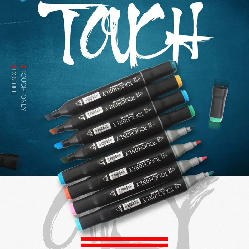 Экономичный двусторонний фломастер Kidspen TouchFive цветов для графического искусства