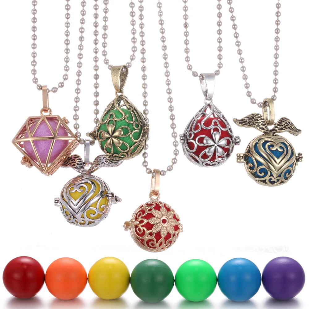 Мексиканские колокольчики Музыкальное сердце цветок Ароматерапия Ожерелье