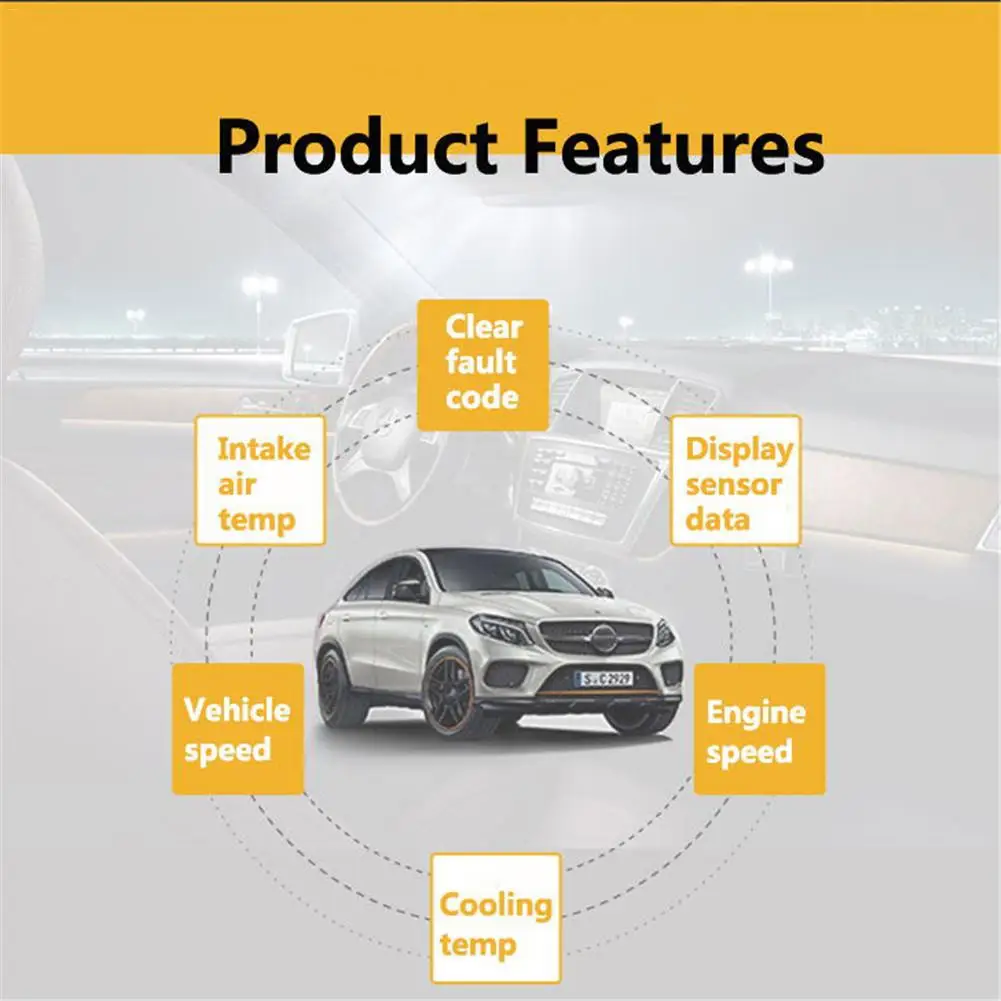 Автомобильный диагностический инструмент OBD2 сканер автомобильный