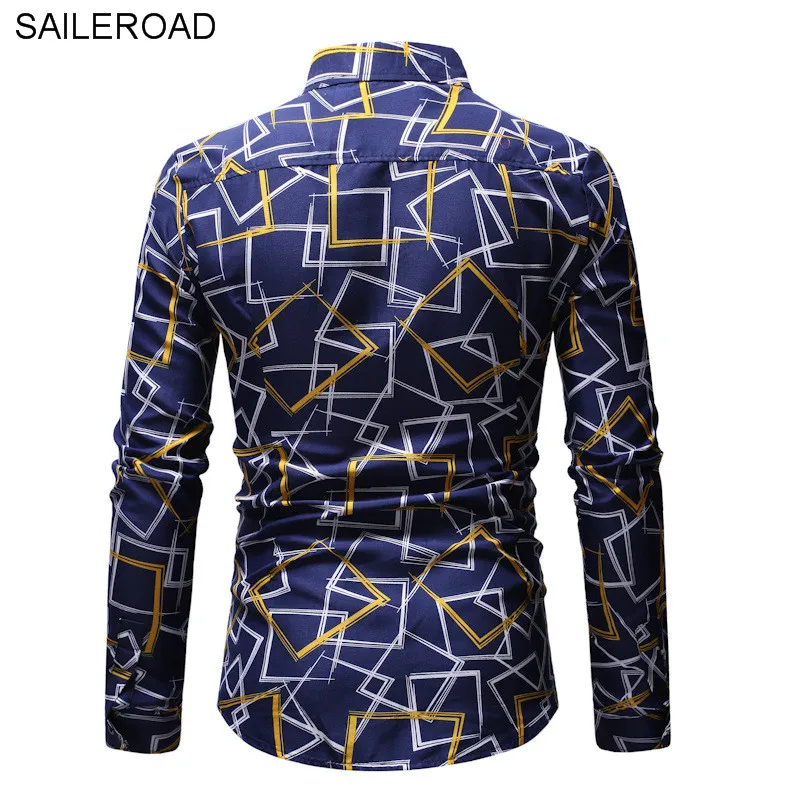 SAILEROAD новая весенне осенняя Модная брендовая мужская одежда Slim Fit Мужская рубашка