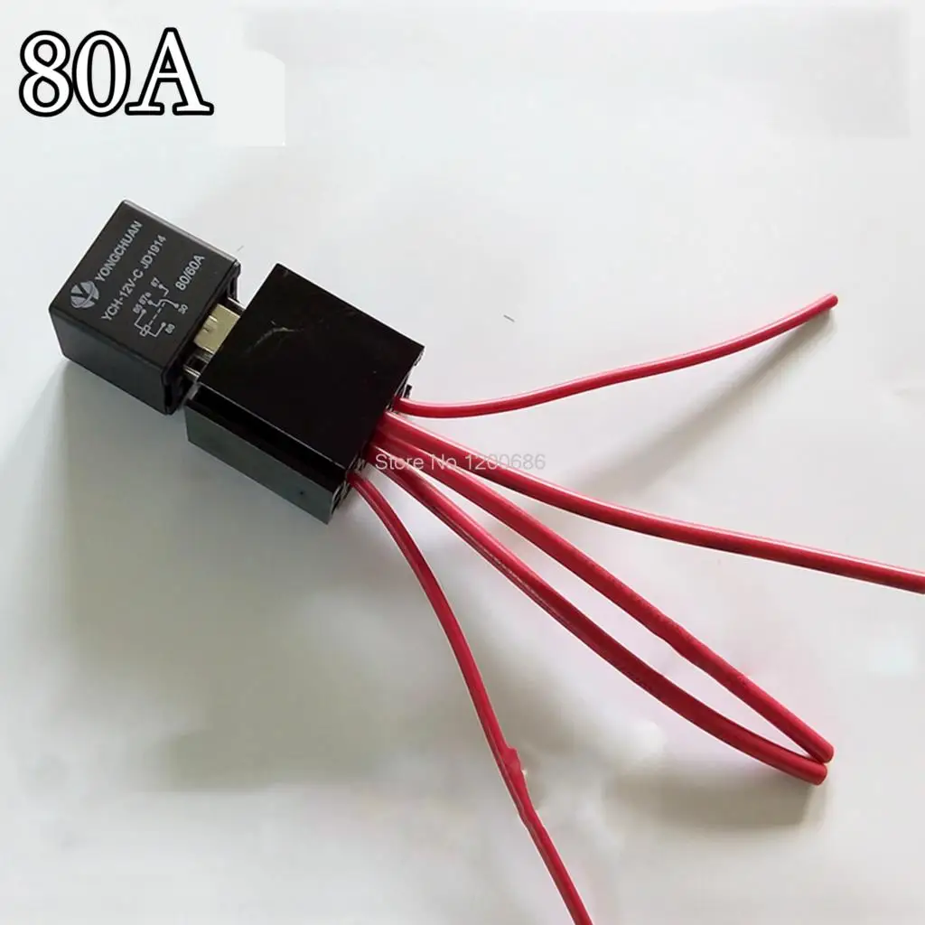 Высокомощное широконожное реле JD1914, реле 24 В, автомобильное реле 24 В, 5 футов, 80 А