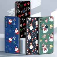christmas cartoon case for motorola one fusion g9 play g30 g8 power lite e6s hyper g stylus edge plus 20 pro g60 phone cover