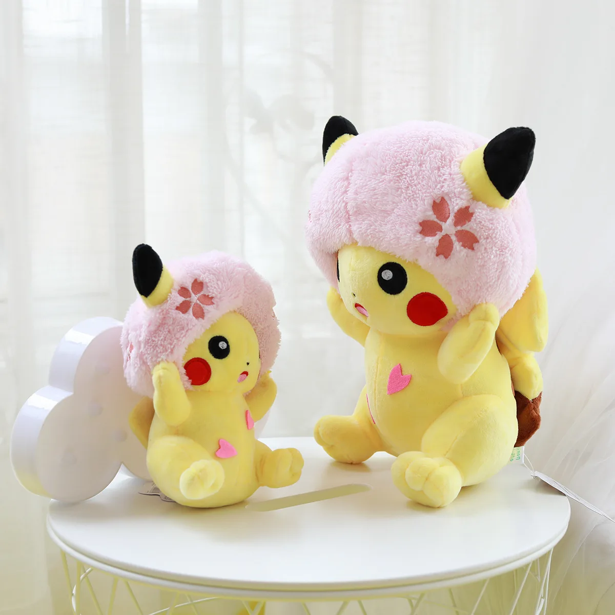 Cherry Blossom Pikachu Doll Plush Toy Cute Soft Stuffed Anime Groom Bridal Children's Christmas Presents | Игрушки и хобби