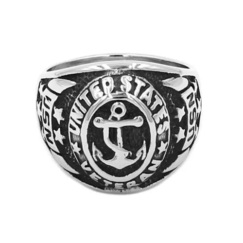 Кольцо унисекс из нержавеющей стали 316L классическое военное ювелирное изделие