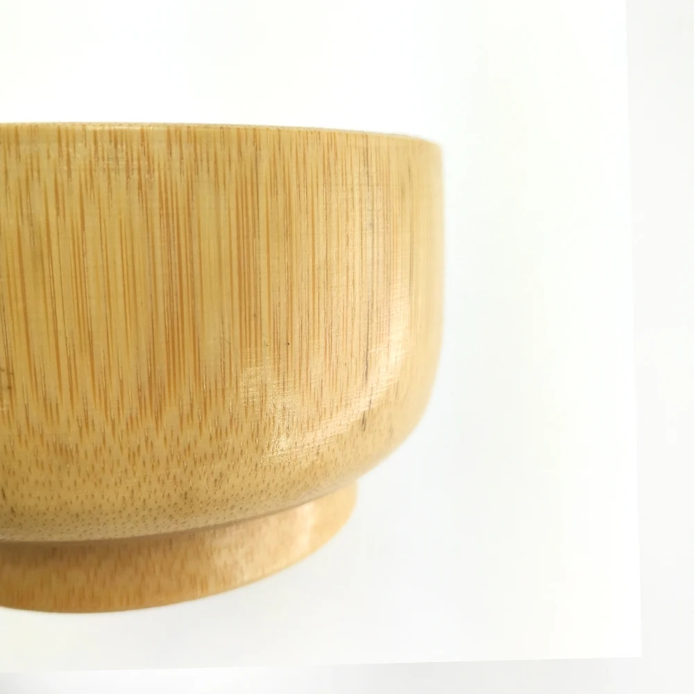 

Natural Bamboo Bowl Fruit Salad Noodle Rice Bowl Wooden Fruit Bowl Eco-Friendly Bowl Set with Biodegradable Spoon Chopsticks