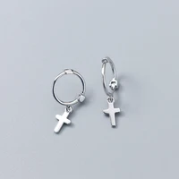 womens fashion 100 925 solid sterling silver cross earring small drop earrings for young girls teen gift brincos eh230