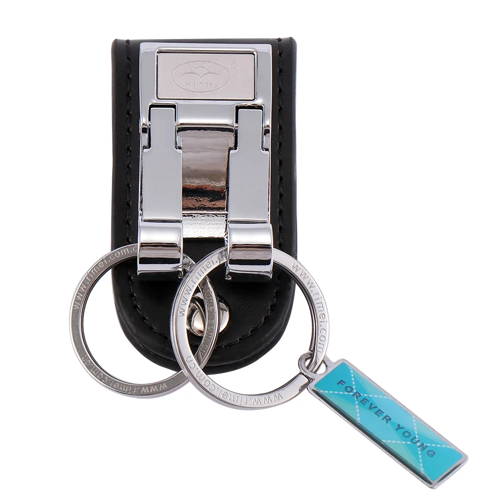 Кожаная пряжка для ремня брелок ключей с 2 петлями мужской джентльменский модный