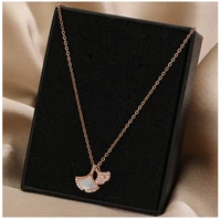 new fashion necklace pendant necklace ginkgo leaf pendant necklace collarbone chain fashion jewelry