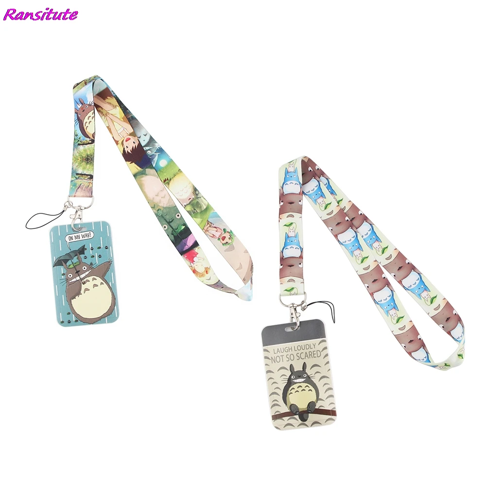 

Ransitute R1377 Anime Cat Cute Fashion Lanyards ID Badge Holder Bus Pass Case Cover Slip Bank Credit Card Holder