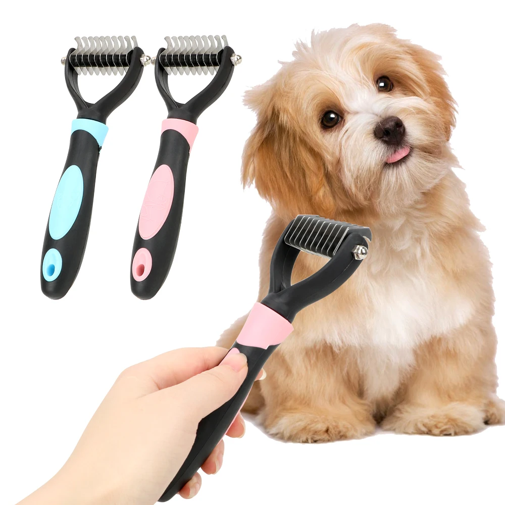 

Dog Cat Hair Removal Comb Dog Grooming Shedding Rake Pet Fur Knot Cutter Furmins Pet Brush Grooming Tool