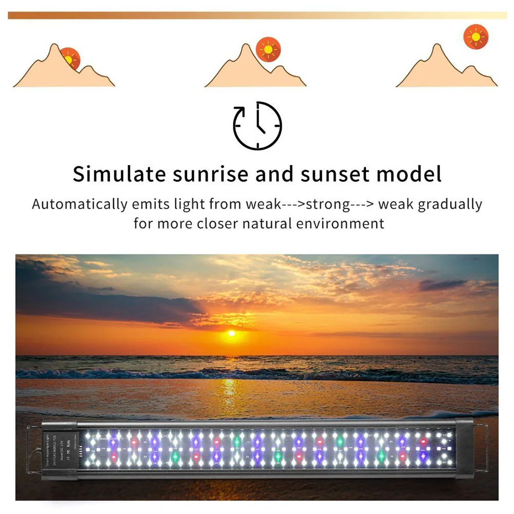 Аквариум светодиодный бар светильник Водонепроницаемый садок для рыбы 30/45 см