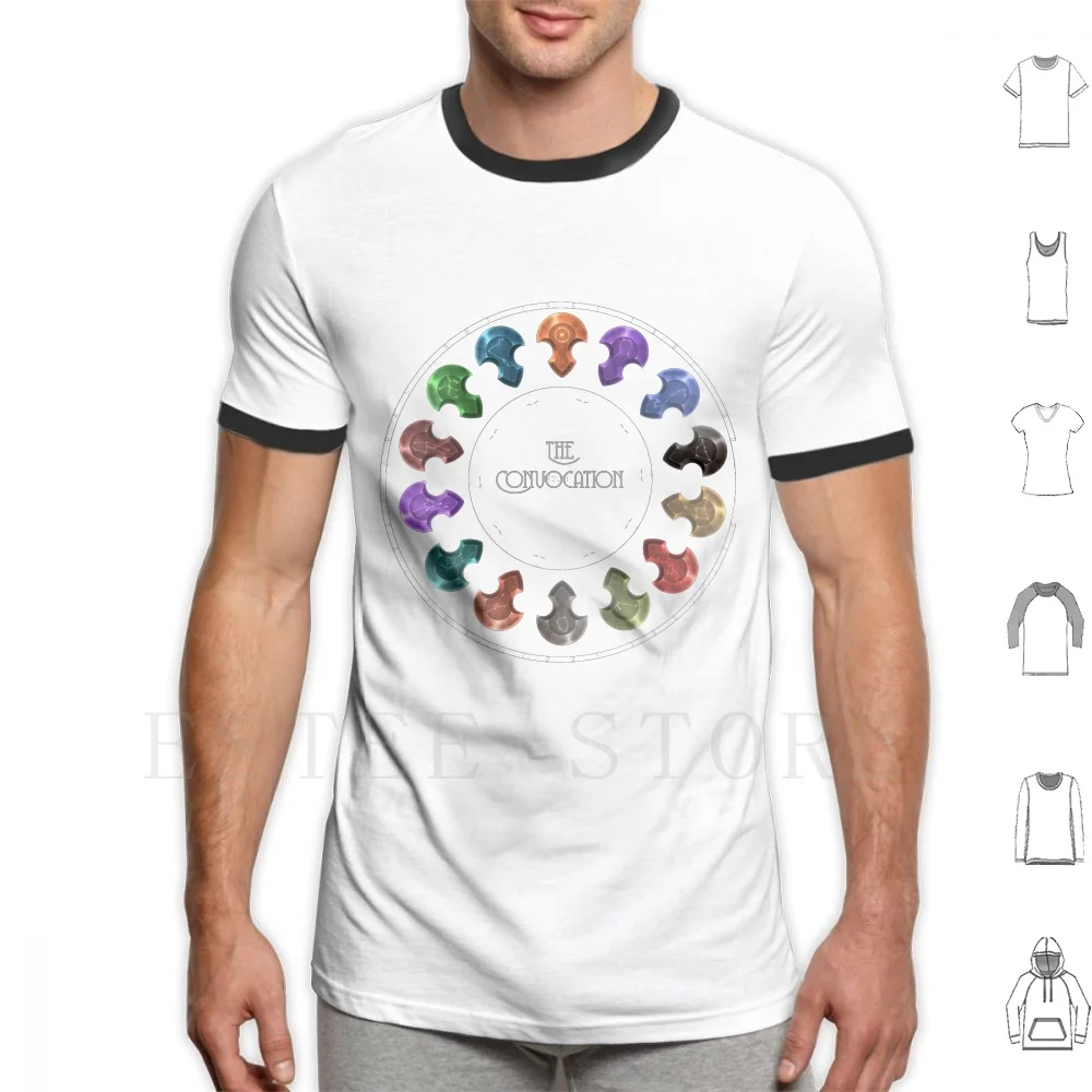 Футболка с принтом Convocation хлопковая амауротом | Мужская одежда