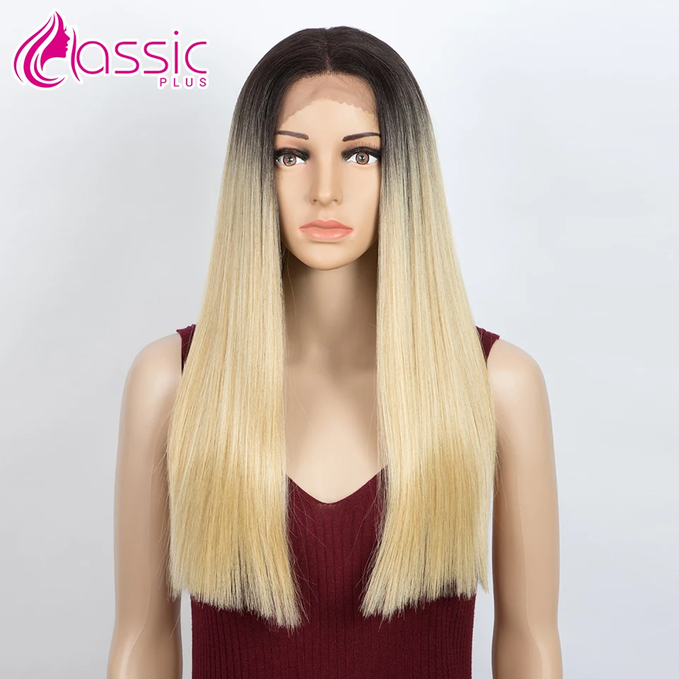 Парик из синтетического кружева спереди длинный прямой парик для косплея женщин