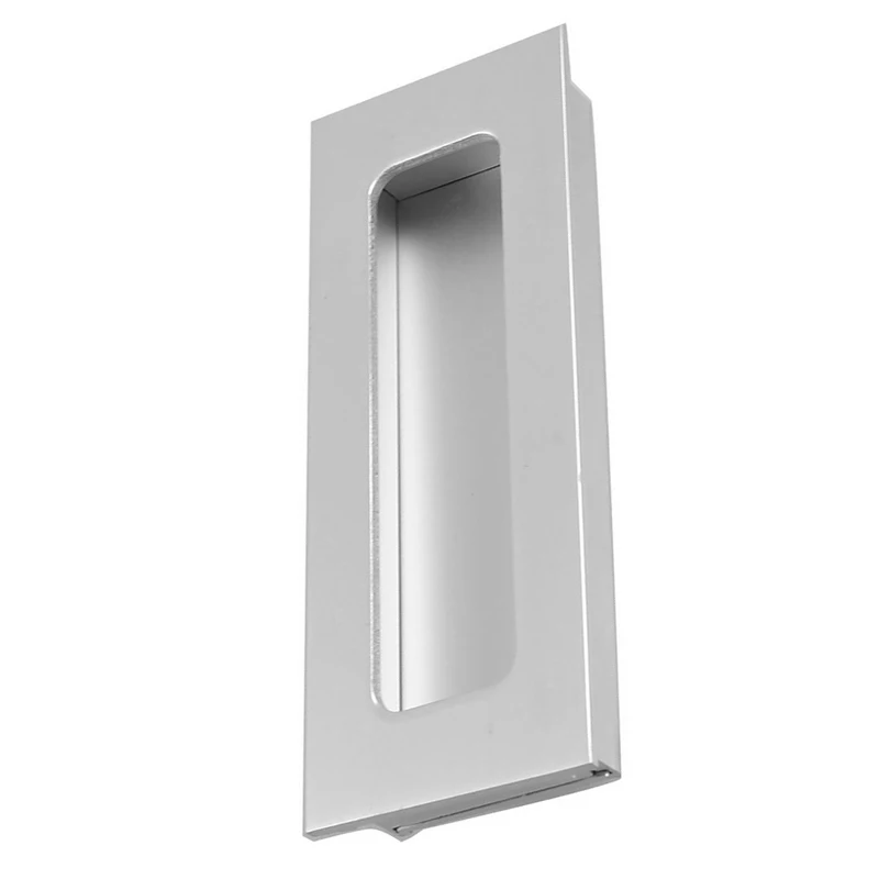 Cabinet Silver Tone Aluminum 4.4&quot Long Rectangular Flush Pull Handle | Обустройство дома