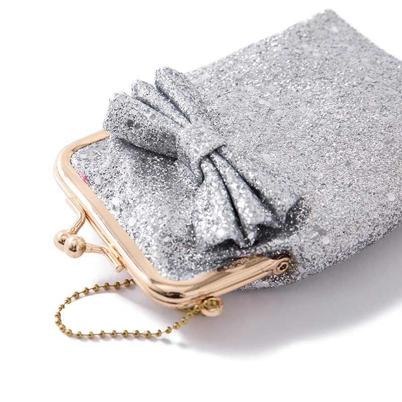 Женский кошелек для монет на ремне с блестящими бриллиантами сменная сумка