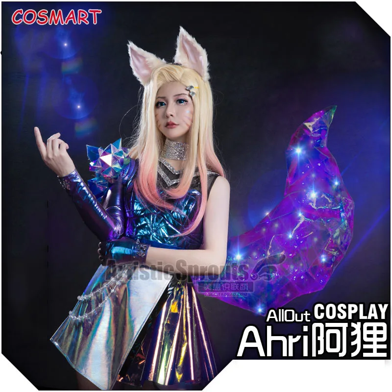 

Game LOL K/DA KDA Ahri All Out Idol SJ Team Suit Cosplay Costume Halloween Party Outfit For Girls Women New 2020