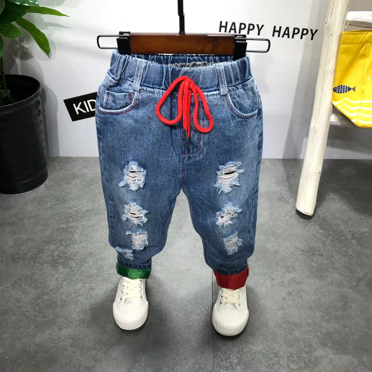 Boys Clothing Fashion Children Sets boys Denim jacket + striped hoodie jeans 3pcs Kids Clothes for |