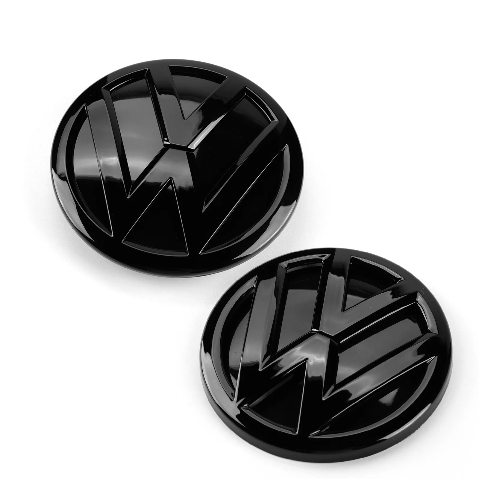 Блестящий черный 120 мм значок на переднюю решетку + 110 эмблема заднюю крышку