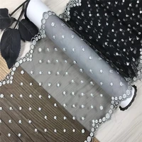 embroidery mesh lace trim black embroidered polka dots net lace fabric diy sewing lingerie lace craft for clothing needlework