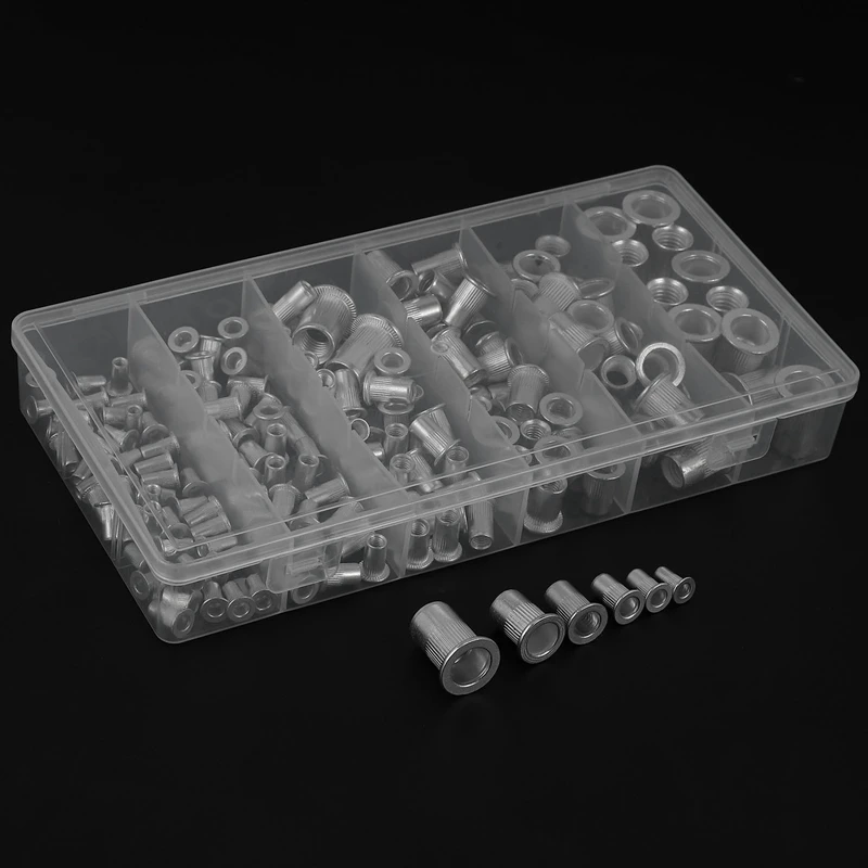 

190Pcs Rivet Flat Head Threaded Insert Cap M3 M4 M5 M6 M8 M10 Rivet Nut with 20Pcs Flap Grinding Discs 125mm