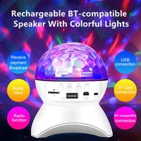 wireless music speaker stage light led disco ball lights usb charge bt compatible projector night lights for ktv party wedding
