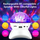 Сцсветильник светодиодный дискошар, беспроводной прожектор с музыкальными колонками, USB-зарядка, совместим с BT, светильник для KTV, вечеринки, свадьбы