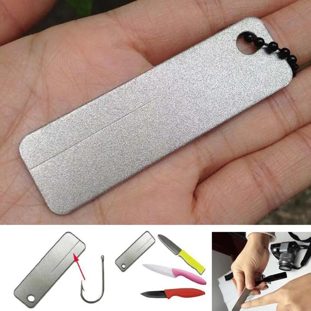 Лучший мини EDC Карманный алмазный камень точилка брелок рыба крючок заточка