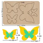 Новые деревянные штампы в виде бабочек и бантов для скрапбукинга