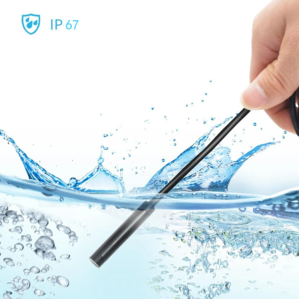 Водонепроницаемая камера-эндоскоп IP67 1 м 2 5 10 Полужесткий usb-эндоскоп с 6