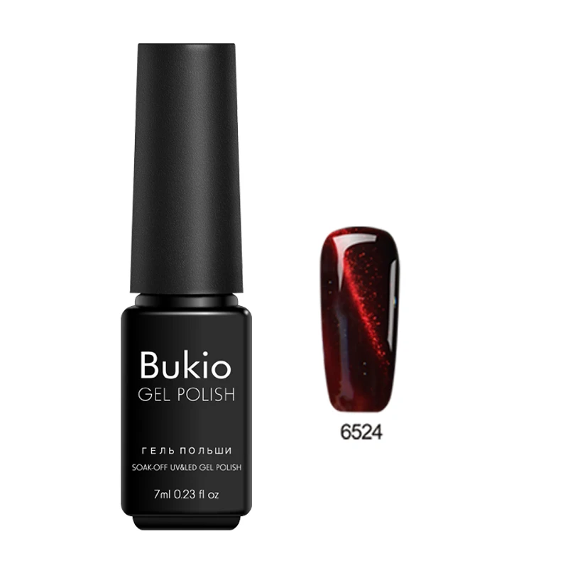 Bukio Red Fire 3D Гель-лак для ногтей "кошачий глаз", долговечные полупостоянные эмали для дизайна ногтей, УФ-лампа, Гель-лак для лака на удачу, нужна магнитная палочка - Цвет: 6524