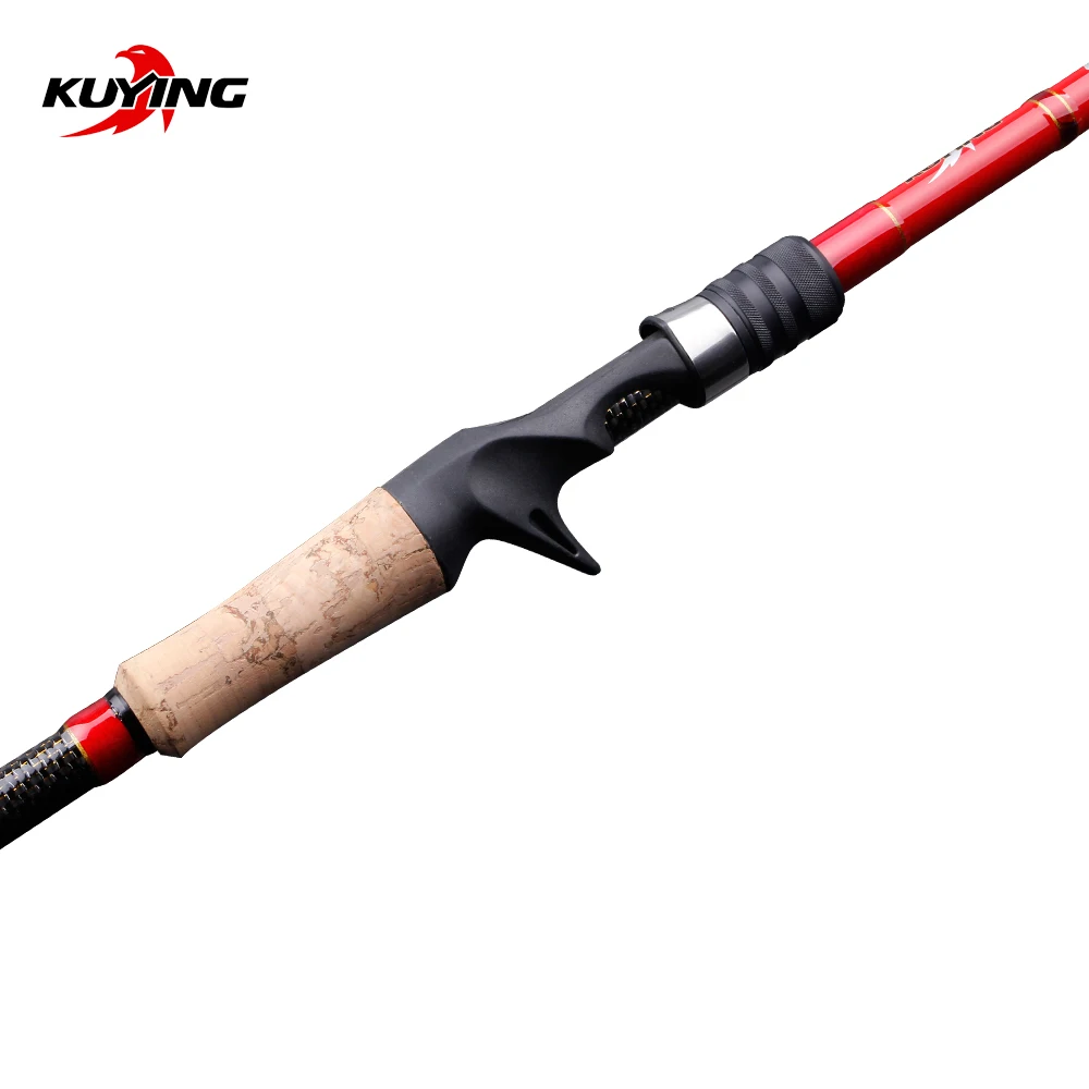 KUYING OLINS 2,1 m 7' 2,28 м 7'" МУЛЬТИПЛИКАТОРНАЯ катушка для рыбалки приманки стержень ручки Туризм полюс тростника Stick средней жесткости