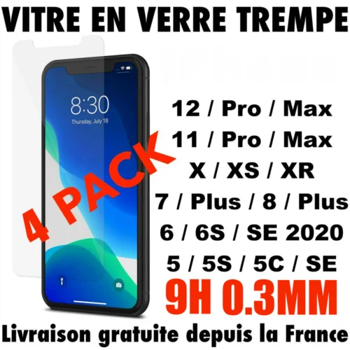 Закаленное стекло для IPHONE Защитная пленка экрана 11 12 PRO MAX SE 6 7 8 X XR | Мобильные