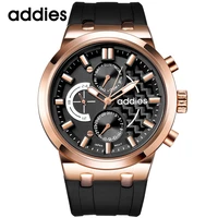 mens quartz watches chronograph waterproof 5atm business casual classic comfortable sport design silicone military wrist watch