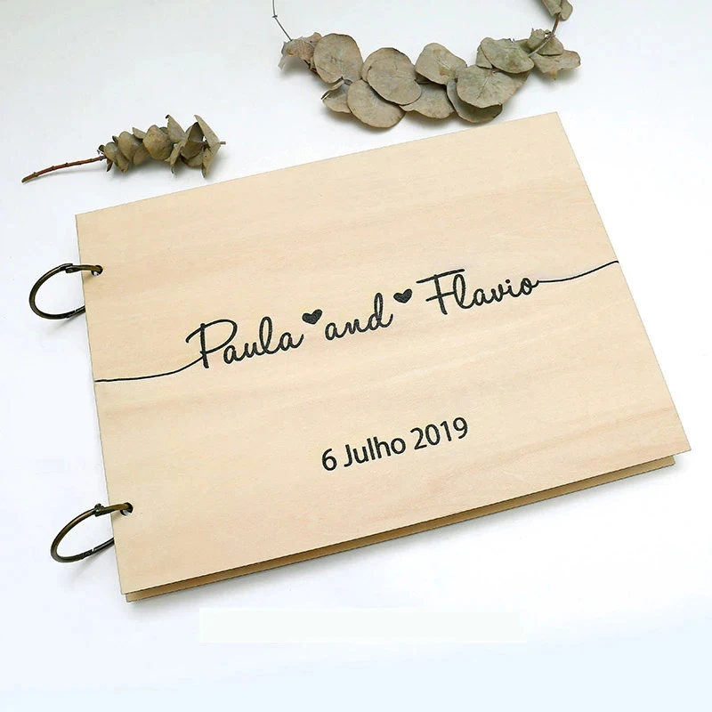 Свадебный фотоальбом в деревенском саду индивидуальная книга для гостей