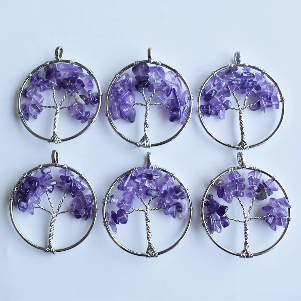 Оптовая продажа 6 шт./лот модные подвески из натурального дерева жизни ручной
