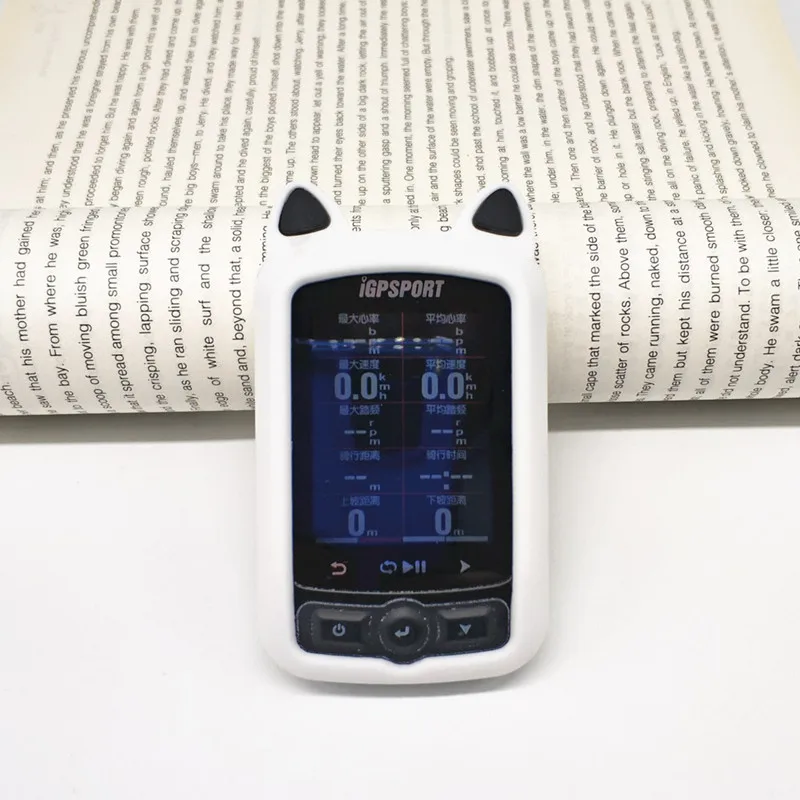 Generic Bike Gel Skin Case &amp Screen Protector Cover for IGPSPORT IGS618 GPS Computer Cartoon Cat Ear Silicone | Спорт и