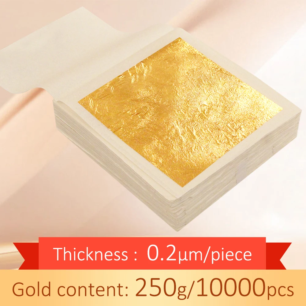 Листочек из съедобного золота листы 24 к настоящая Золотая фольга в ремесле маска