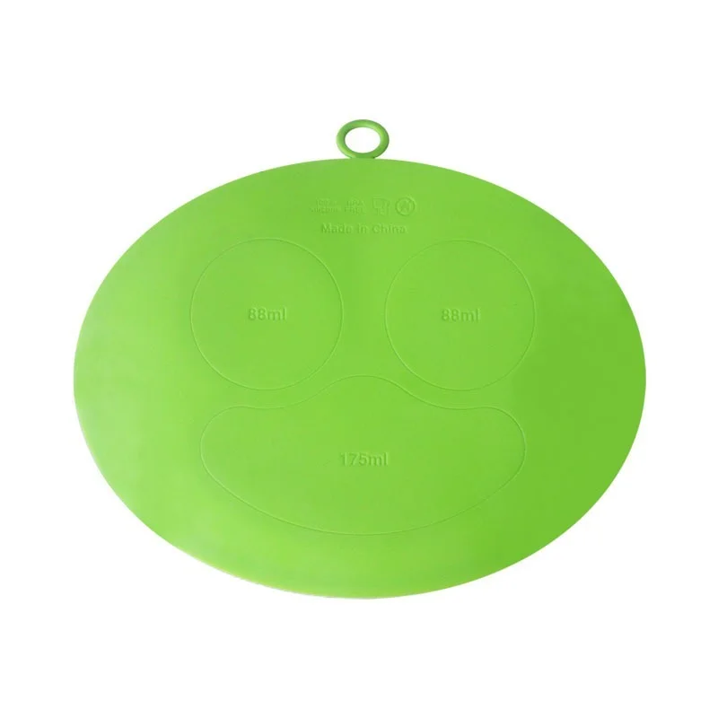 

Baby Rubber Dining Plate Tableware Kitchen Waterproof Solid Color Baby Dish Fruit Plate Lovely Smile Children Feed Snack Plate