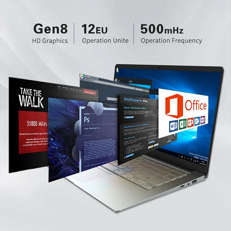 Jumper EZbook A5 14 дюймов ноутбук 1080P FHD Intel Cherry Trail Z8350 четырехъядерный 1 44 ГГц Windows 10 4 Гб