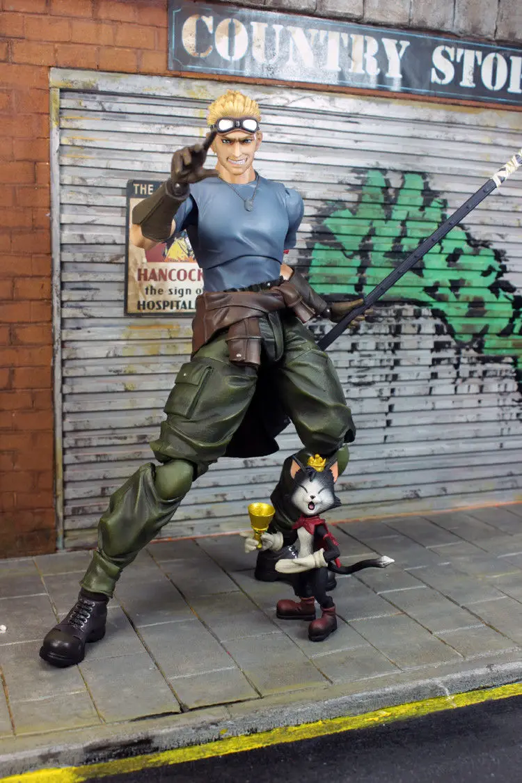 Квадратная фигурка Enix Cid Highwind & Cait Sith Play Arts Kai без коробки|Игровые фигурки и
