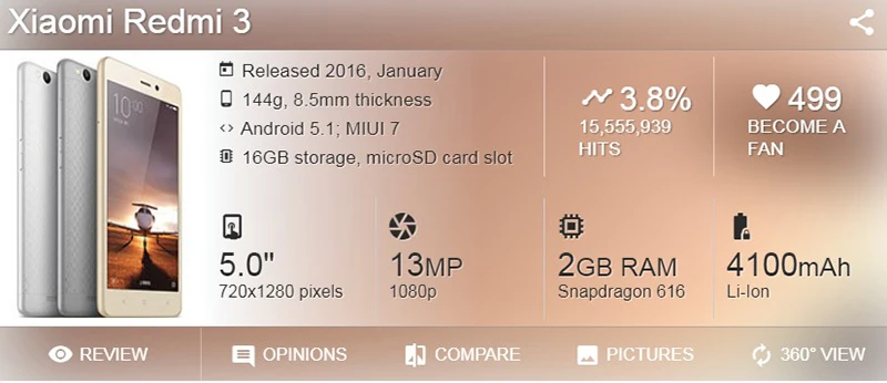 Dinamico 5,0 дюймов 3S дисплей для Xiaomi Redmi 3 ЖК-дисплей, сенсорная панель, стеклянный экран, дигитайзер в сборе, замена