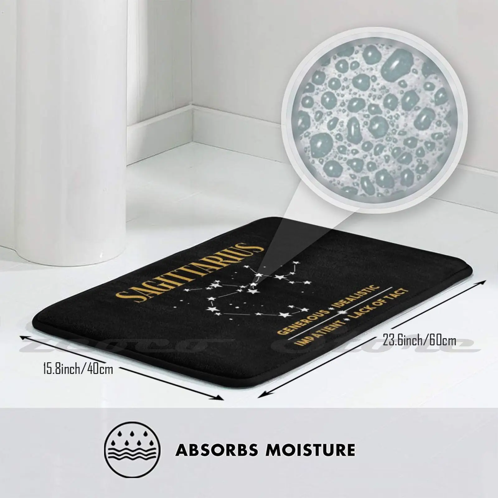 Зодиак СТРЕЛЕЦ знак-пищевой коврик дверной прорези нескользящий мягкий для