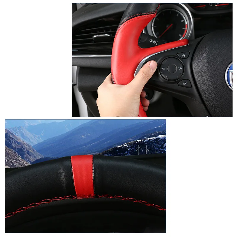 Чехол рулевого колеса автомобиля Lsrtw2017 из коровьей кожи планки для Buick