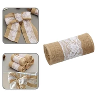 eco friendly practical soft to touch burlap chair ties washable chair cover sash comfortable home decor